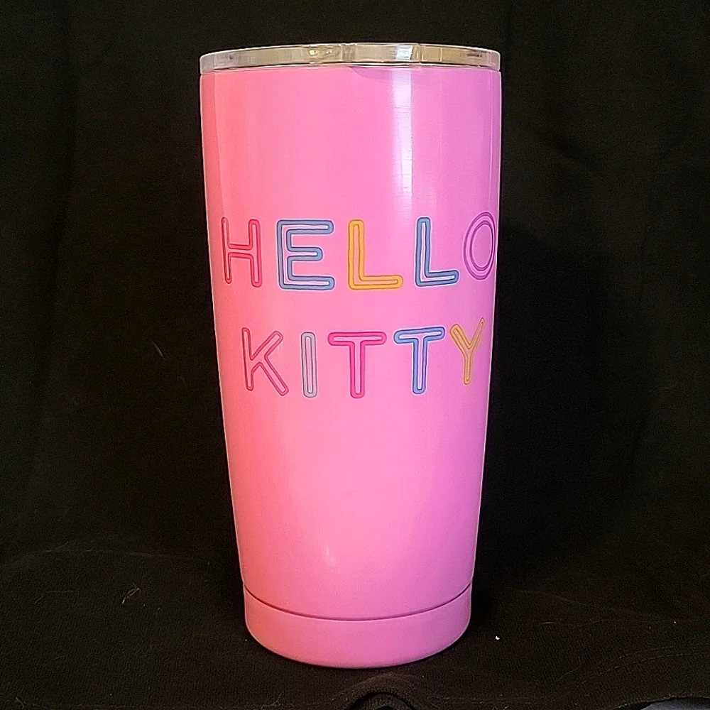 NWT! Pink Hello Kitty Stainless Steel Insulated Tumbler Travel Coffee Tea Cup